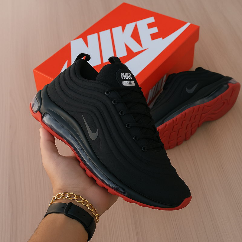 Tênis Air Max 97 Confortável Tecido Respirável Academia, Caminhada, corrida, Envio imediato!